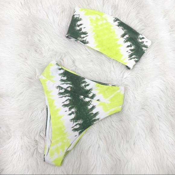 aerie Other - Aerie Tie Dye High Waisted Cheeky Bikini Set S